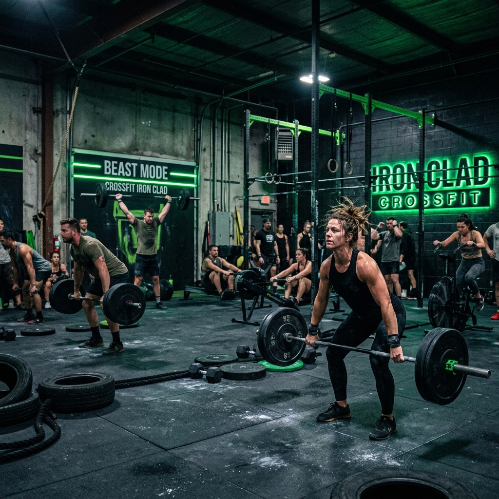 Atletas entrenando en Iron Box